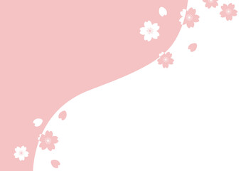 シンプルな桜の単色背景素材1