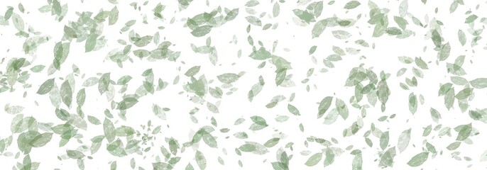 White abstract artistic foliage banner, leaf texture illustration bright background