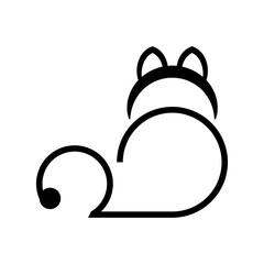 black cat illustration design