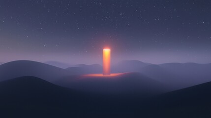 Fototapeta premium Digital illustration of a night sky with stars. the sky is a deep purple color with a few small white dots scattered across it.