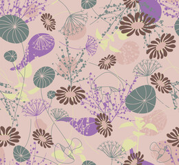 Pastel Floral Seamless Pattern design background