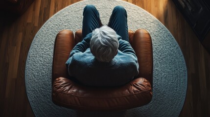 Elder abuse awareness discussed by a senior and healthcare worker in a cozy living room. Featuring care and protection