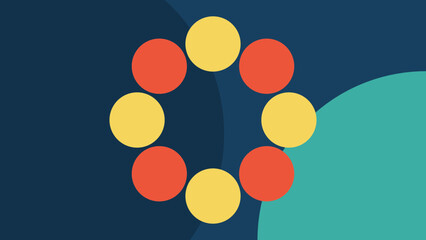 simple flat streaming background with circle
