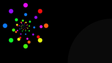 simple flat streaming background with circle