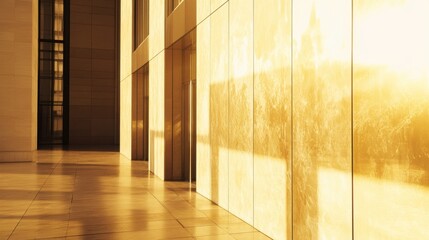 Fototapeta premium Federal Reserve building with a golden light in the evening. Featuring fiscal responsibility and leadership