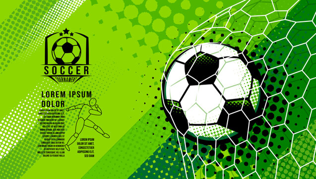 Soccer banner, Football template banner , Sport layout design, green theme