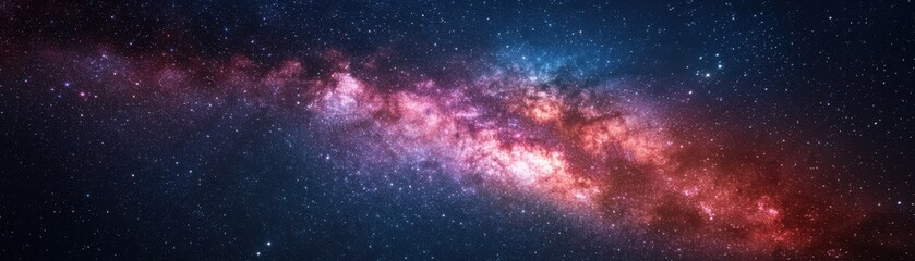 Fototapeta premium Stunning galaxy swirl with vibrant cosmic colors and stars.