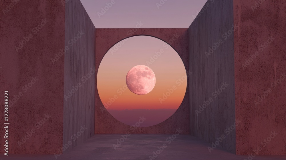 Poster empty room with two walls on either side. the walls are made of concrete and have a rough texture.