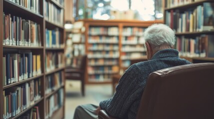Elder abuse awareness flyer in a public library. Featuring education and safety