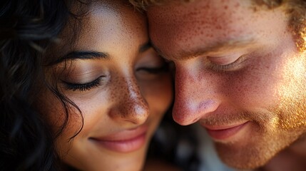 Fototapeta premium Close up image of a couple sharing a loving moment