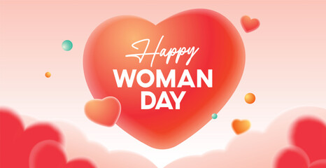 holiday with lots of hearts flying in the bright pink sky