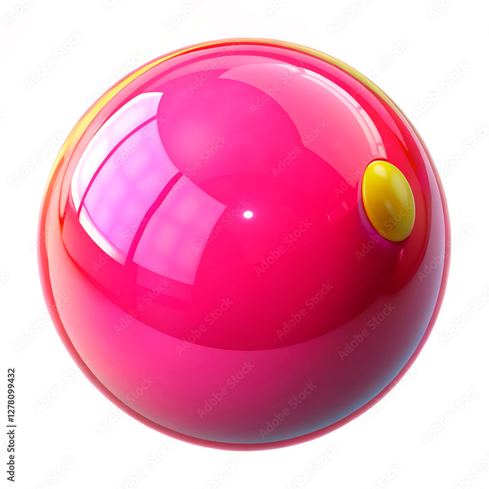 Sticker pink plastic ball