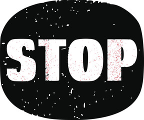 Stop text sign black sign not allowed shows symbol limitation danger website rules warning vector illustration 