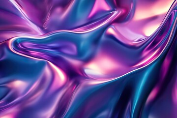 Obraz premium Abstract iridescent liquid flowing, vibrant colors
