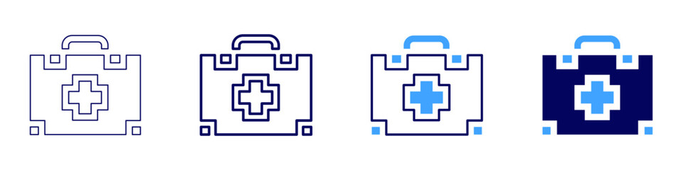 Medical consultation fees icon in 4 different styles. Thin Line, Line, Bold Line, Duotone. Duotone style. Editable stroke