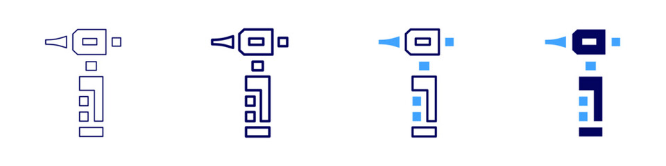 Medical devices icon in 4 different styles. Thin Line, Line, Bold Line, Duotone. Duotone style. Editable stroke
