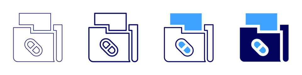 Medical devices regulation icon in 4 different styles. Thin Line, Line, Bold Line, Duotone. Duotone style. Editable stroke