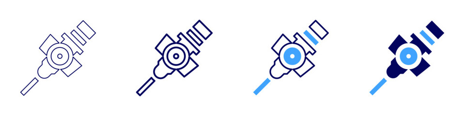 Medical diagnosis procedures icon in 4 different styles. Thin Line, Line, Bold Line, Duotone. Duotone style. Editable stroke