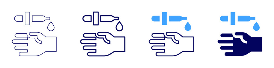 Medical disease management icon in 4 different styles. Thin Line, Line, Bold Line, Duotone. Duotone style. Editable stroke