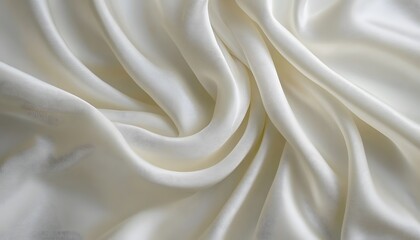 Obraz premium Draped silk fabric in soft ivory folds beautifully across frame