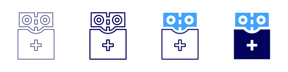 Medical genetic counseling icon in 4 different styles. Thin Line, Line, Bold Line, Duotone. Duotone style. Editable stroke