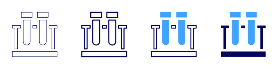 Medical health analysis icon in 4 different styles. Thin Line, Line, Bold Line, Duotone. Duotone style. Editable stroke