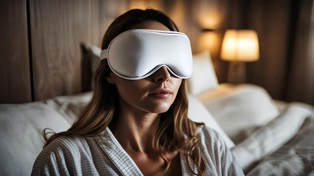 Sleepwalking person at home. Noctambulist.