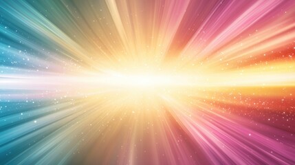 Fototapeta premium Vibrant Rays Radiating Outward in Dynamic Colorful Style with Warm and Cool Tones