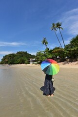 woman on the beach