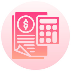accounting vector round gradient icon
