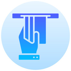 atm vector round gradient icon
