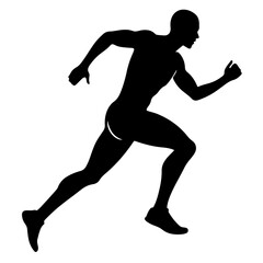silhouette of a man running