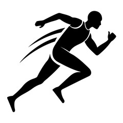 runner silhouette vector