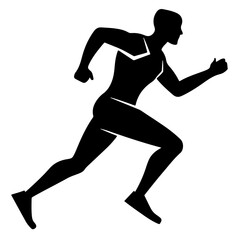 silhouette of running man