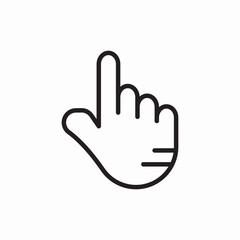 hand click pointer icon vector sign