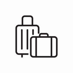 travel luggage bag icon vector sign