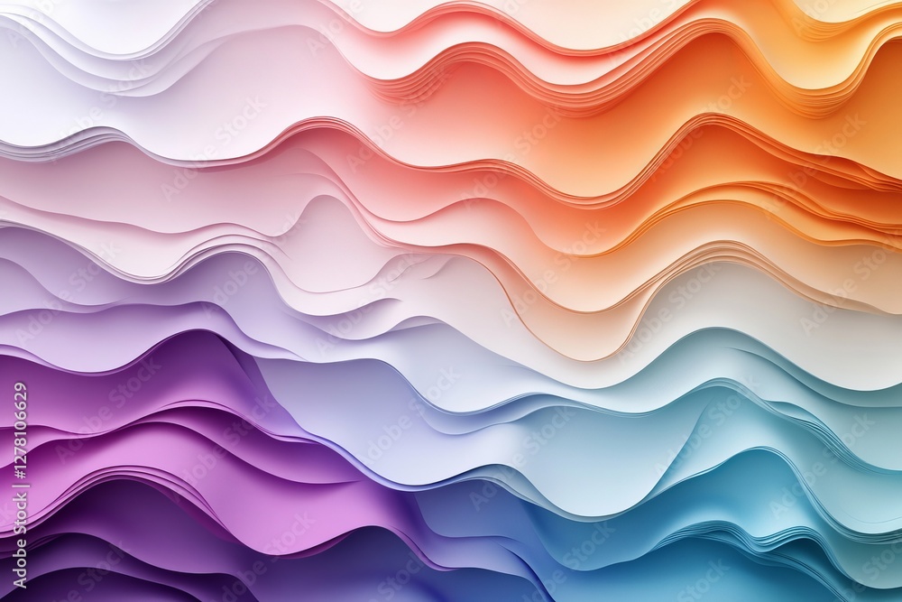 Poster an abstract, colorful wavy background, creates a visually stunning and dynamic pattern. the layers a