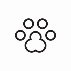 animal feet cat feet icon vector sign