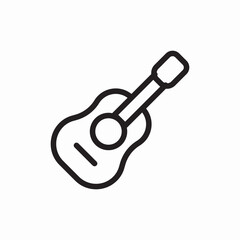 acoustic guitar music icon vector sign