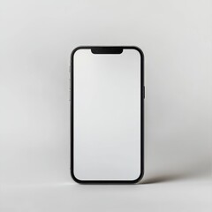 Sleek Mobile Device Displaying a Blank Screen for Mockup Presentation and Application Design Use