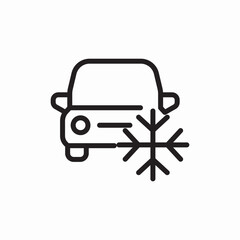 Car freezing icon vector sign