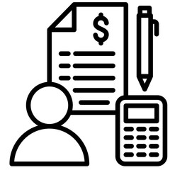 Fototapeta premium Accountan Icon