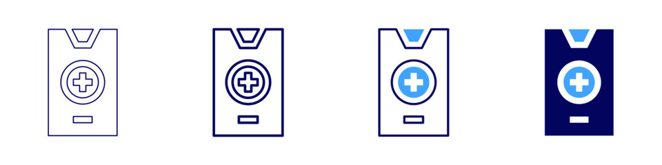 Obraz premium Medical recovery treatments icon in 4 different styles. Thin Line, Line, Bold Line, Duotone. Duotone style. Editable stroke