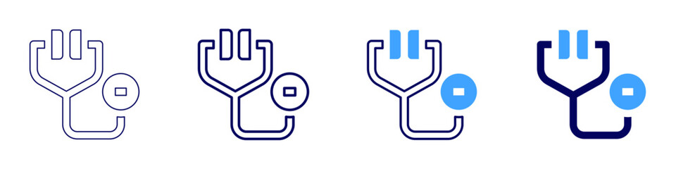 Medical technology advancements icon in 4 different styles. Thin Line, Line, Bold Line, Duotone. Duotone style. Editable stroke