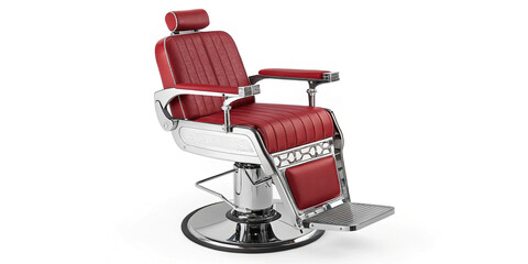 Classic Barber Chair Isolated on a Background, Symbolizing Traditional Barber Services