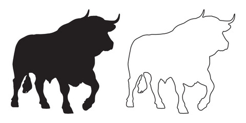 Cow Silhouette - Cute Cow Clipart for Graphic Designers - Cow Vector - Cow Illustration - Cow Vector - Cow Outline Vector - Cow Icon
