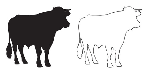 Simple Cow Symbol - Elegant Cow Art for Packaging - Cow Vector - Cow Illustration - Cow Vector - Cow Outline Vector - Cow Icon
