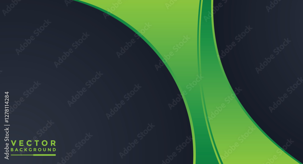 Poster green and black background graphics of vector illustrations for messages and infographic message boa