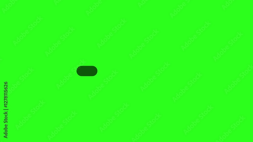Poster loading icon symbol spinning animation on a green background