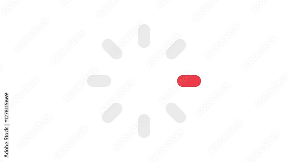 Poster loading icon spinning animation on a white background